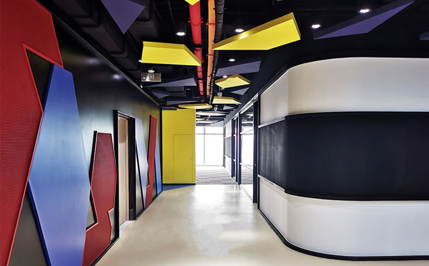 合肥游戏公司办公室装修设计-过道走廊