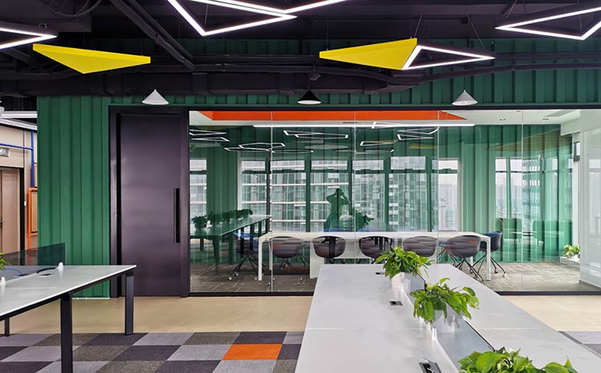 合肥游戏公司办公室装修设计-办公区工位